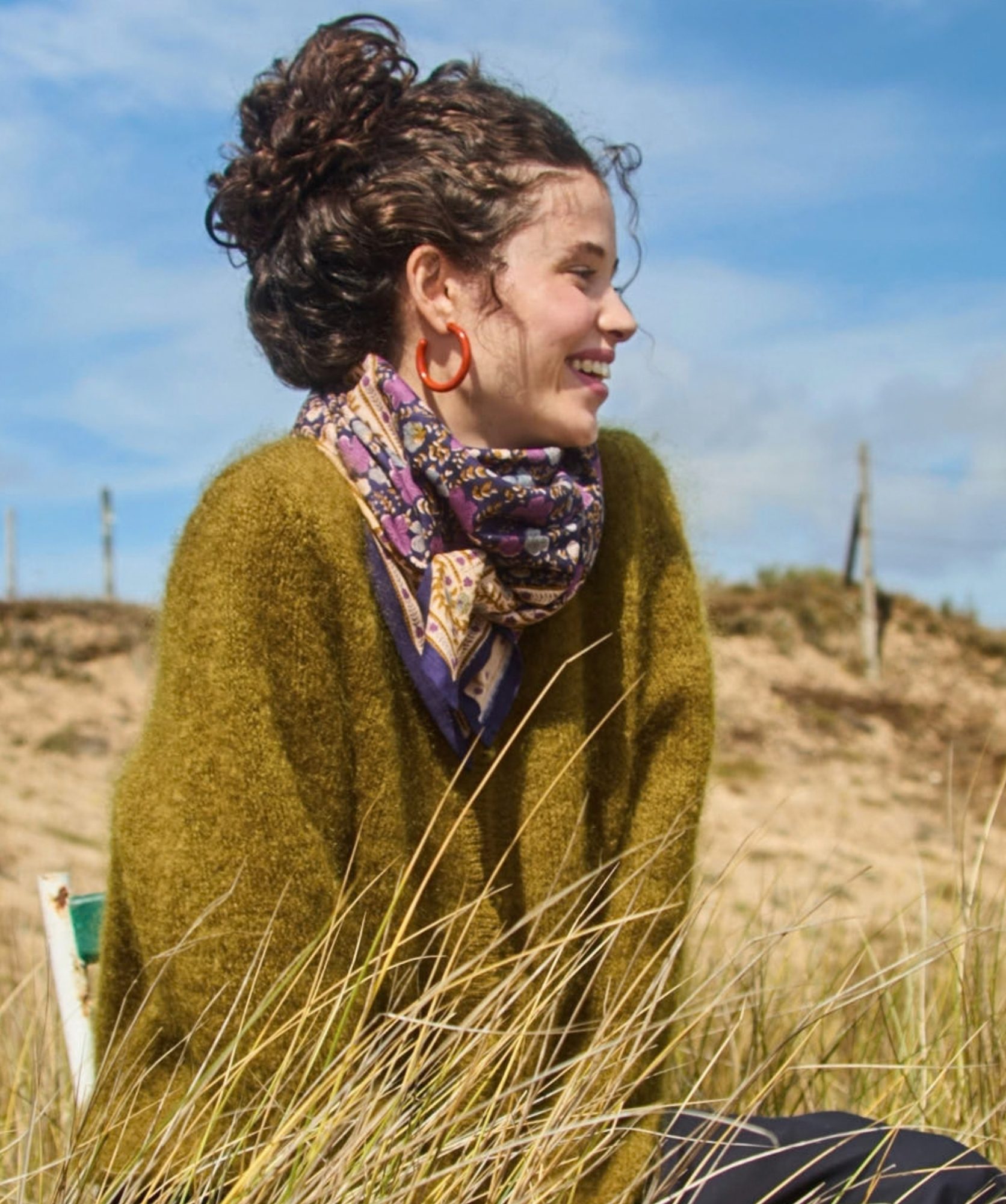 Foulard grand format – Ellis Cassis