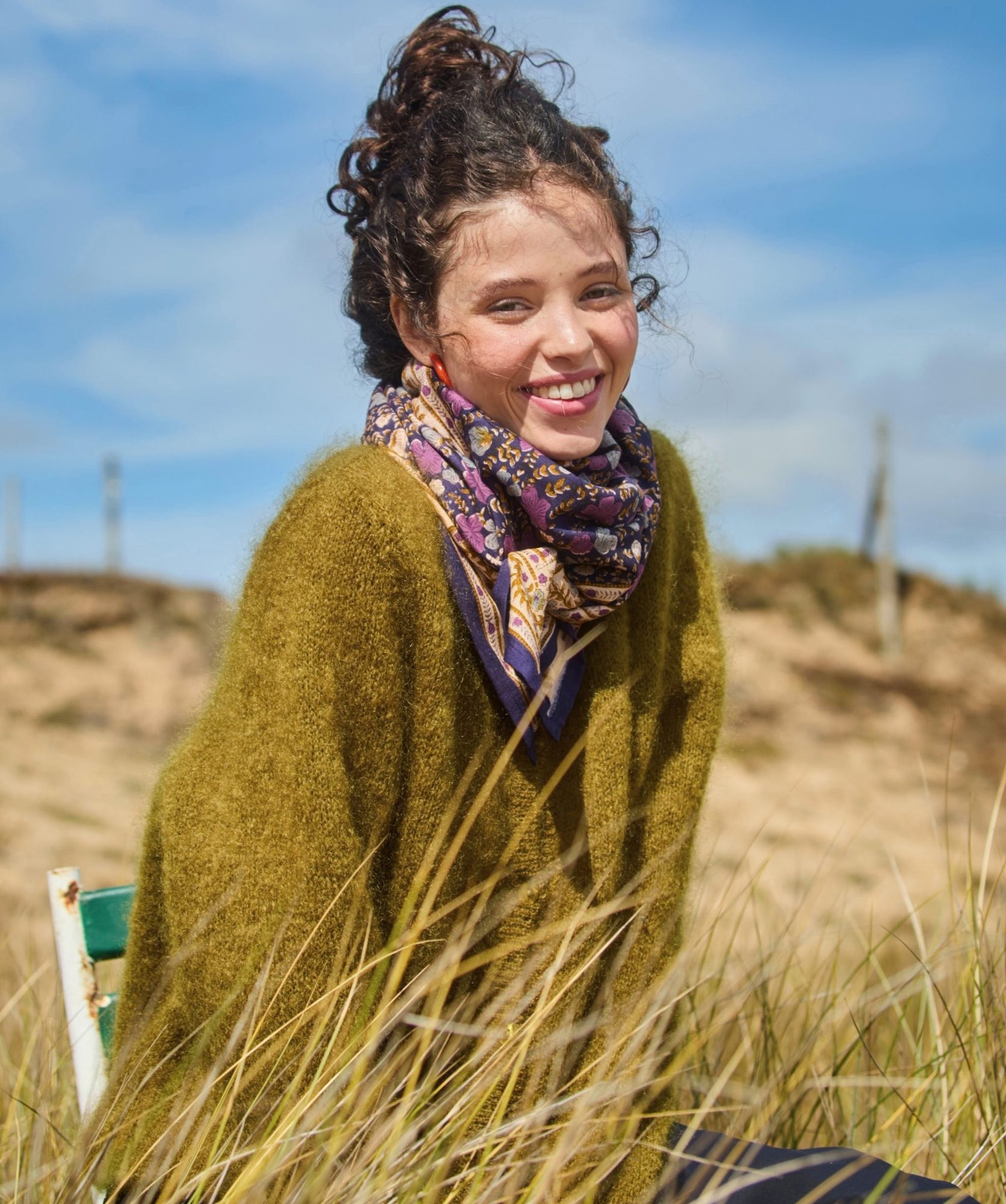 Foulard grand format – Ellis Cassis