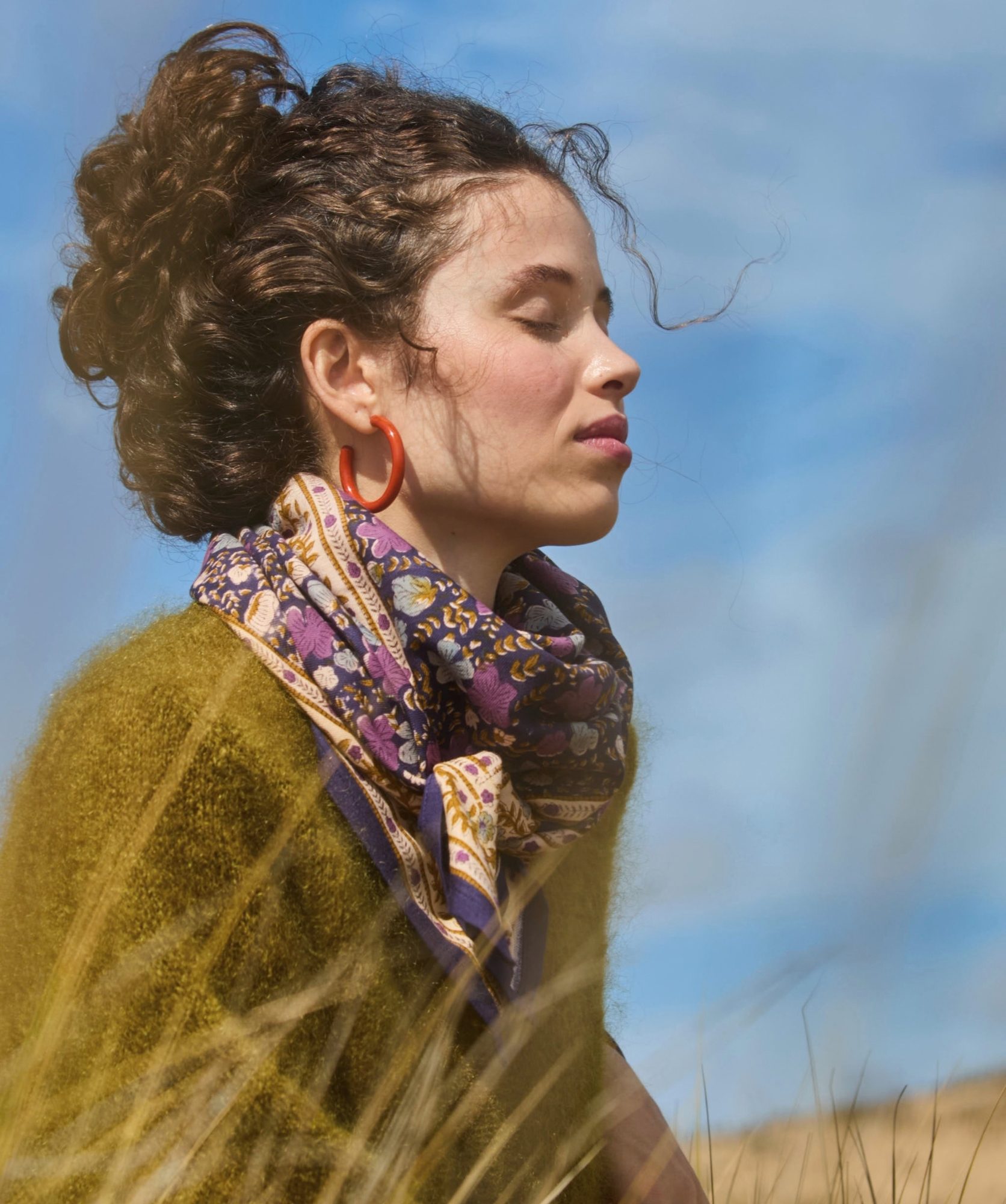 Foulard grand format – Ellis Cassis