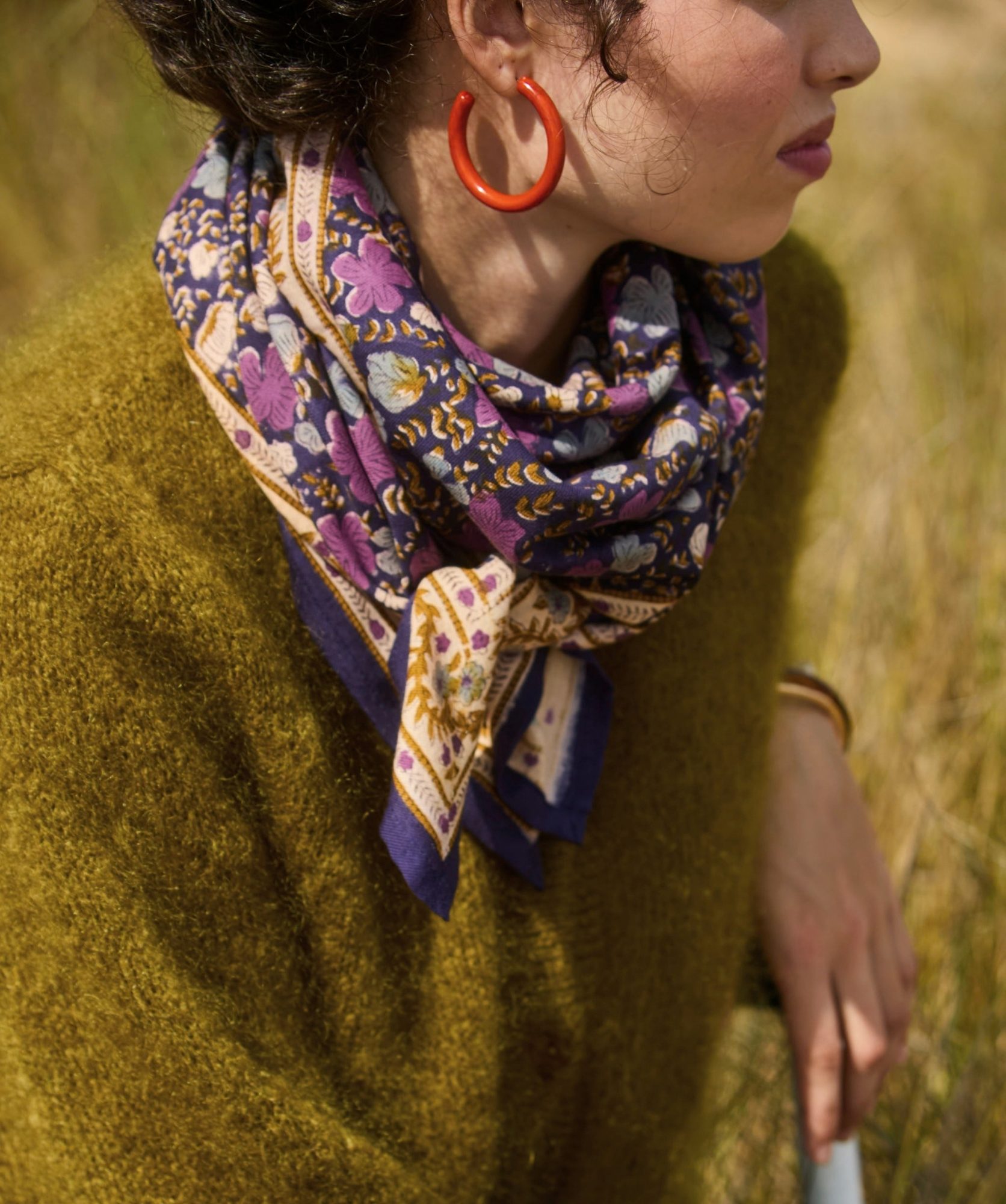 Foulard grand format – Ellis Cassis