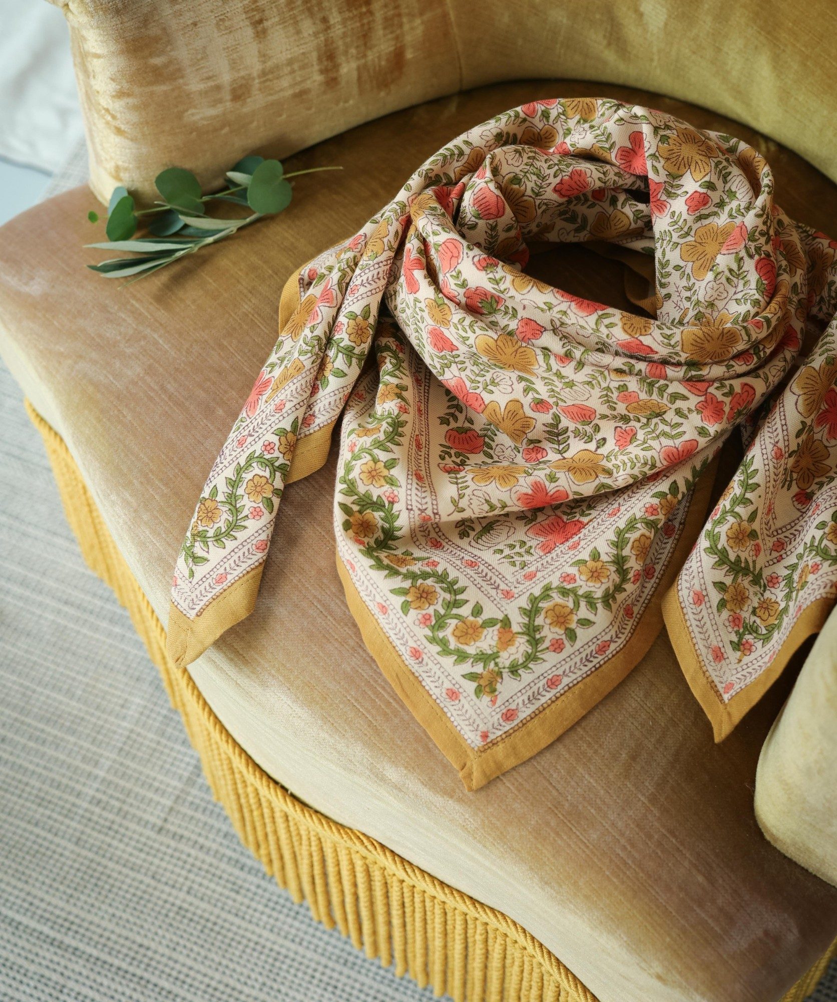 Foulard grand format – Ellis Ocre