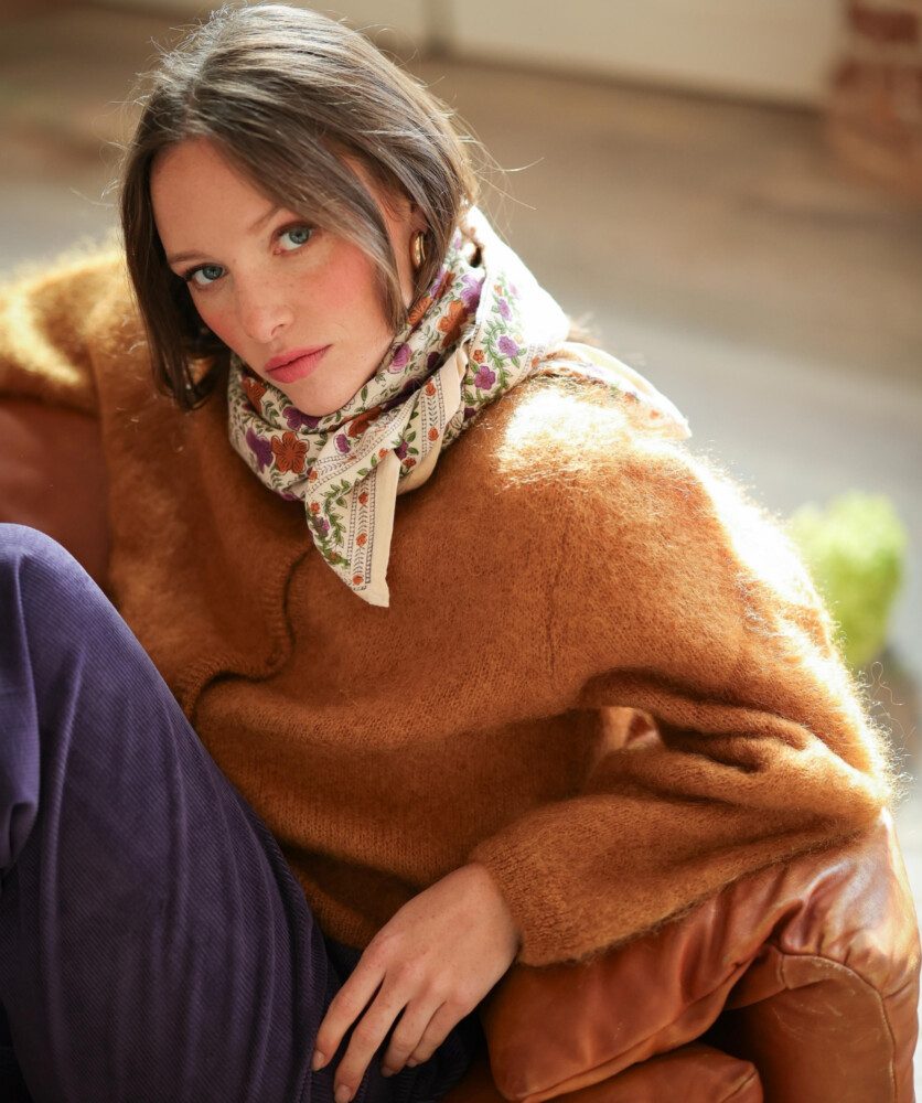 Foulard grand format – Ellis Violette