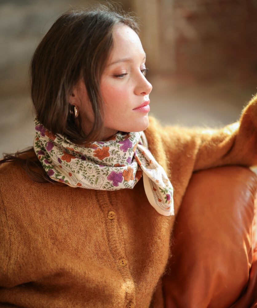 Foulard grand format – Ellis Violette
