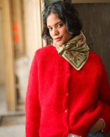 Foulard grand format – Jeanet Amande