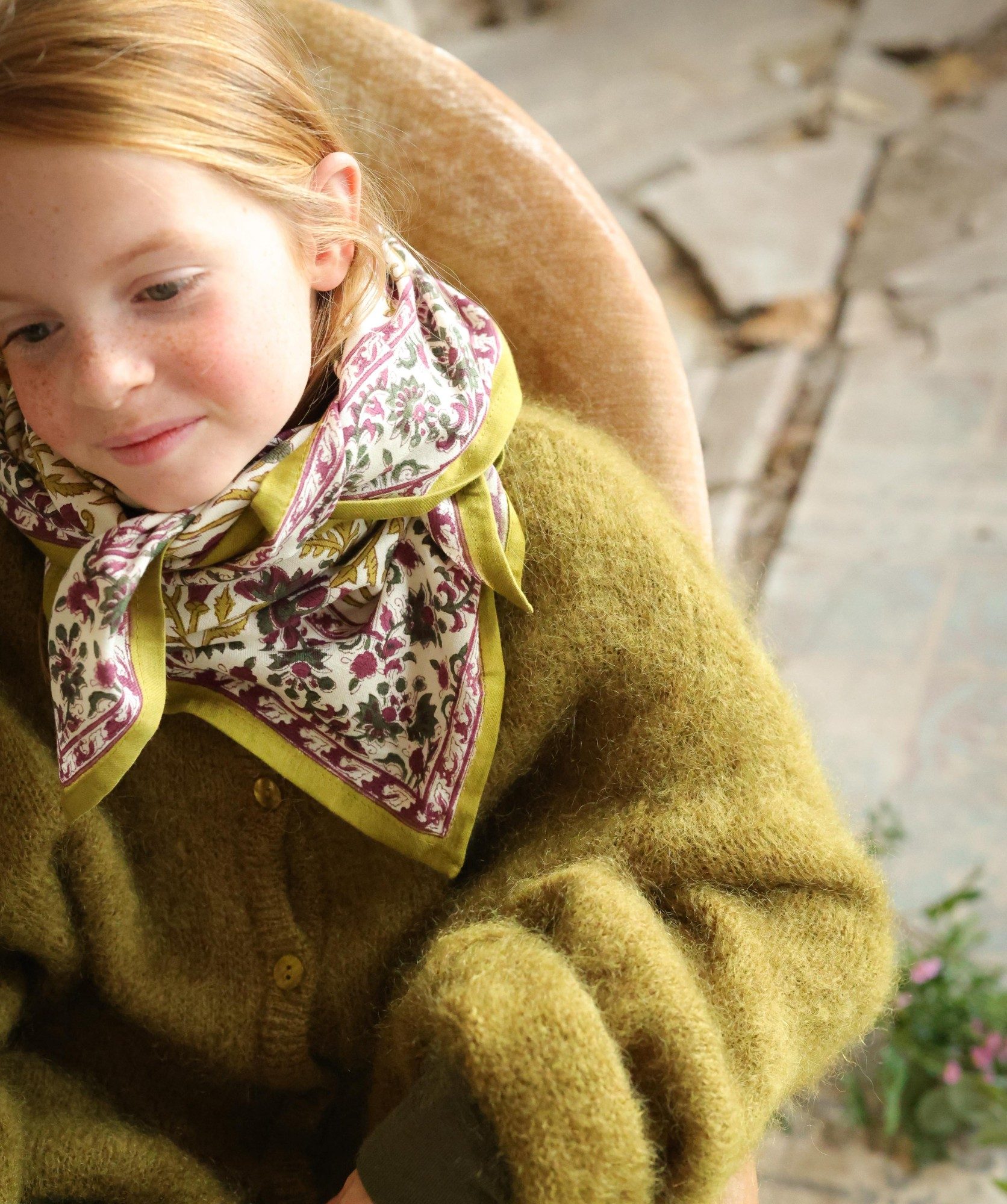Foulard grand format – Mina amethyste