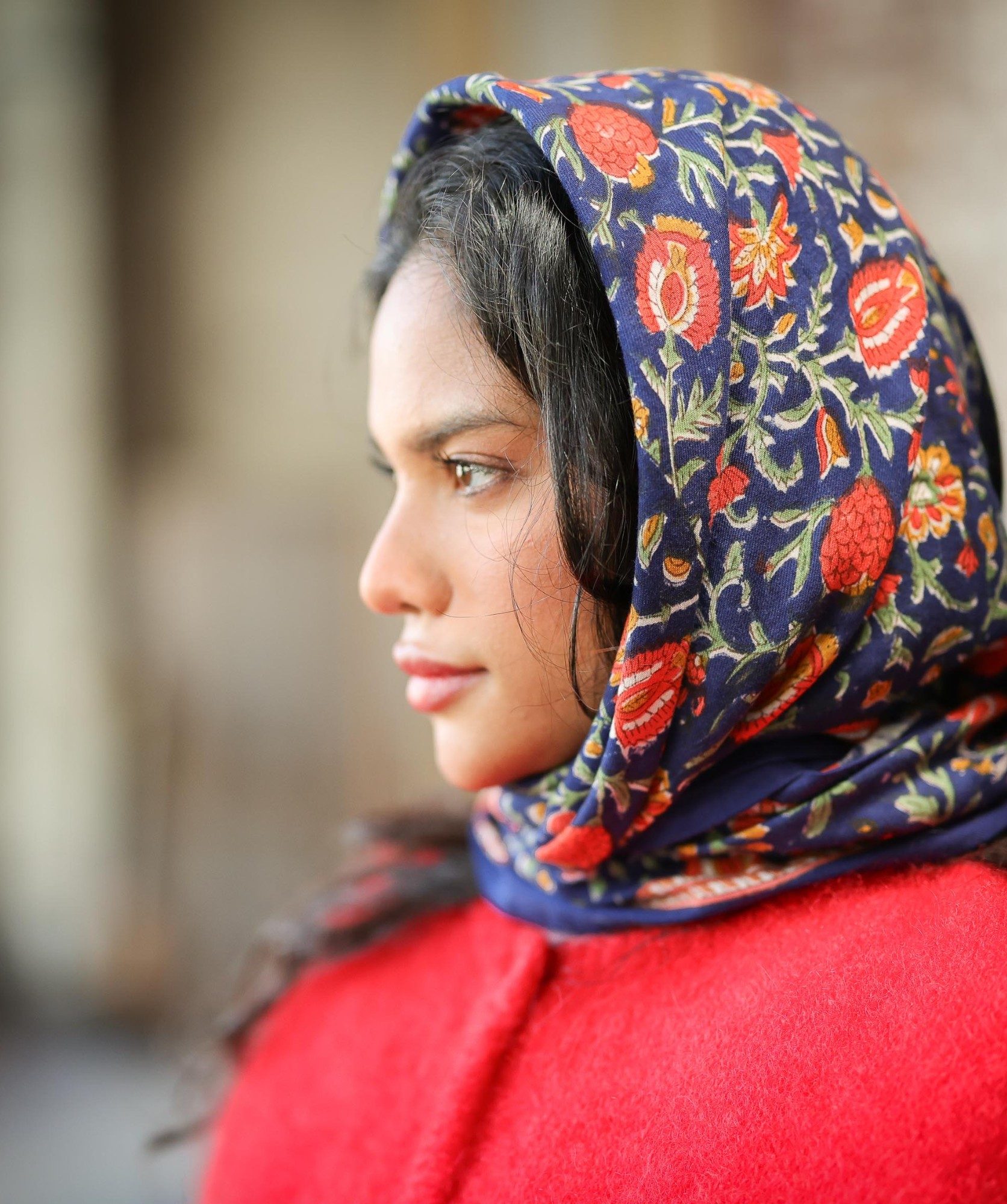 Foulard grand format – Mina Indigo