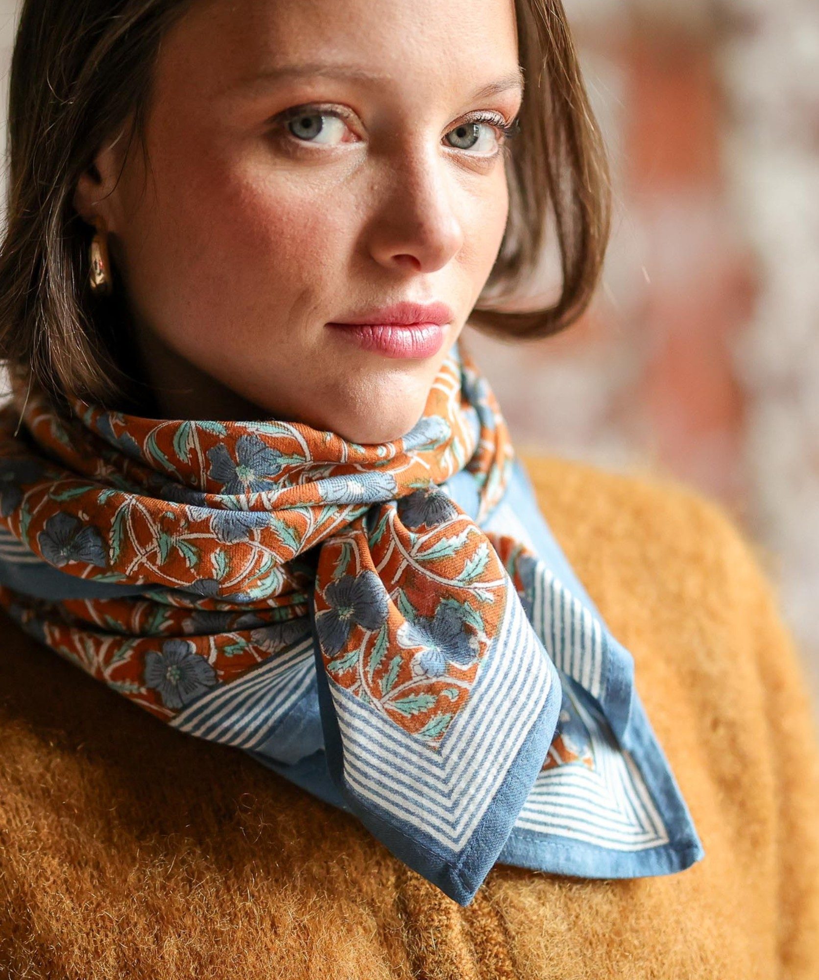 Foulard grand format – Pia Brique