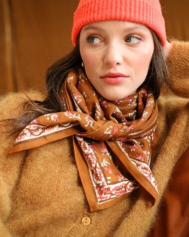 Foulard grand format – Punam Camel