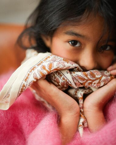 Foulard grand format – Rhapsody Poudré