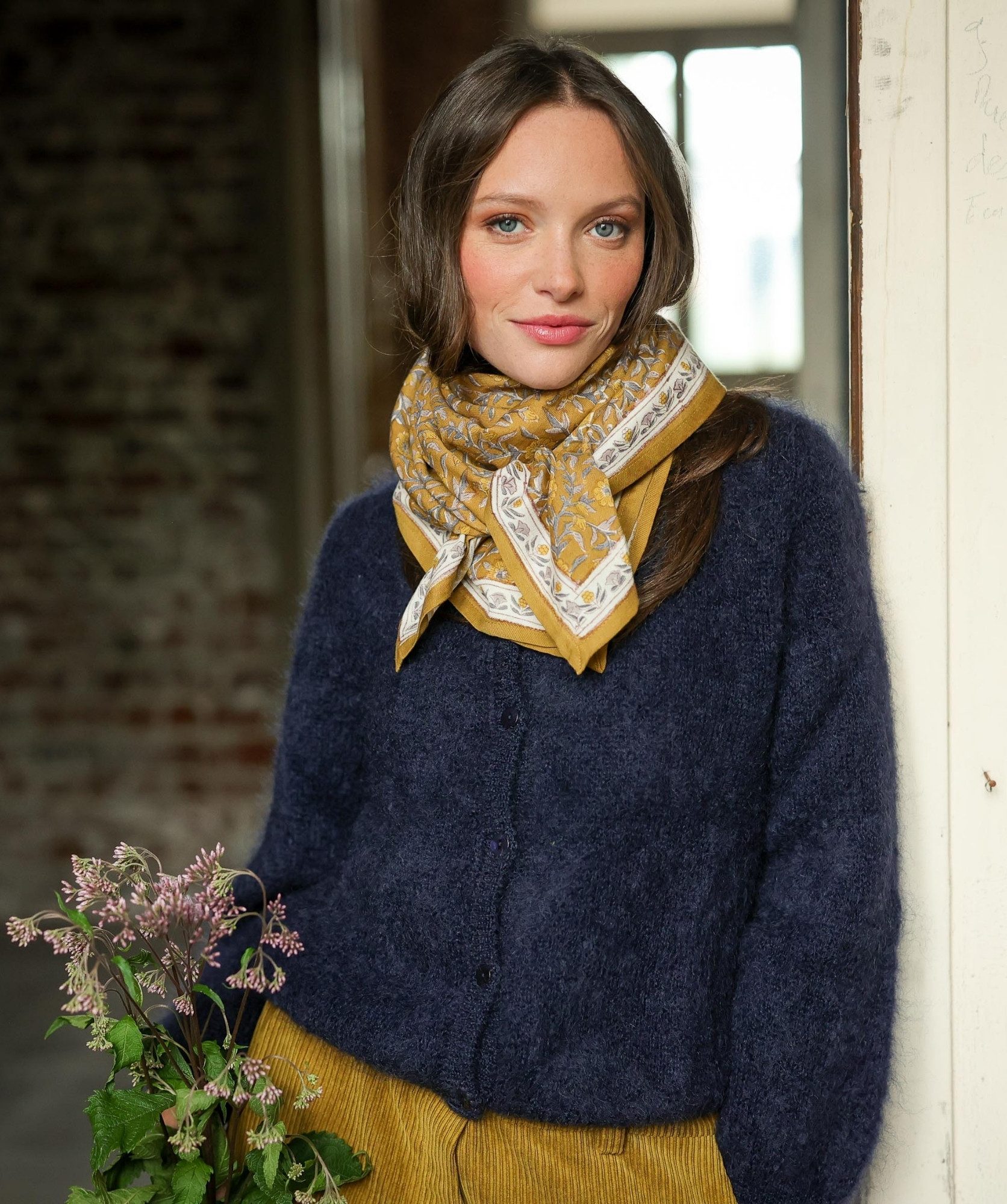 Foulard grand format – Scarlett Gold