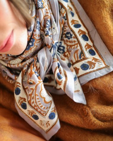 Foulard grand format – Taj Azur