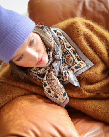 Foulard grand format – Taj Azur