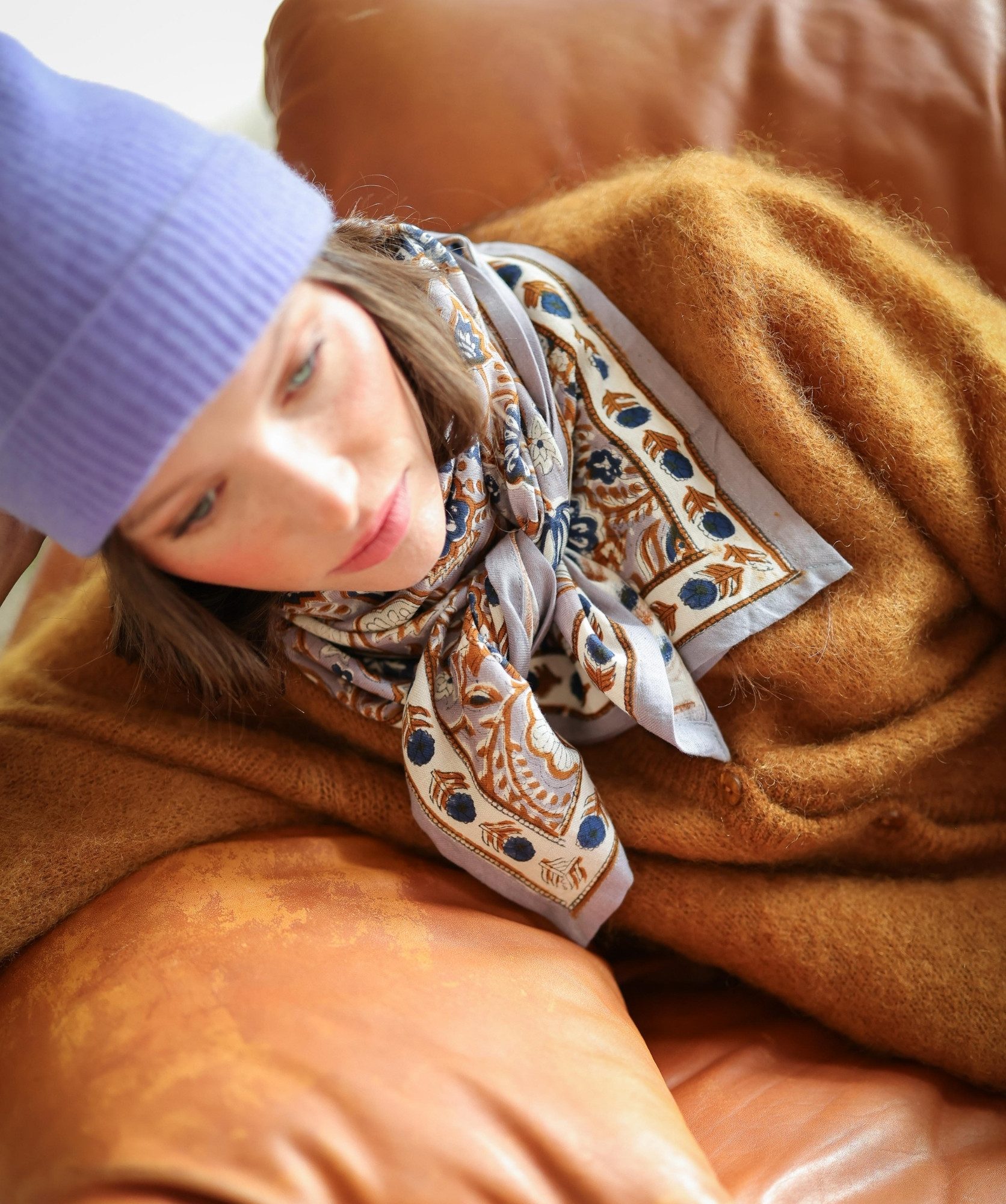 Foulard grand format – Taj Azur