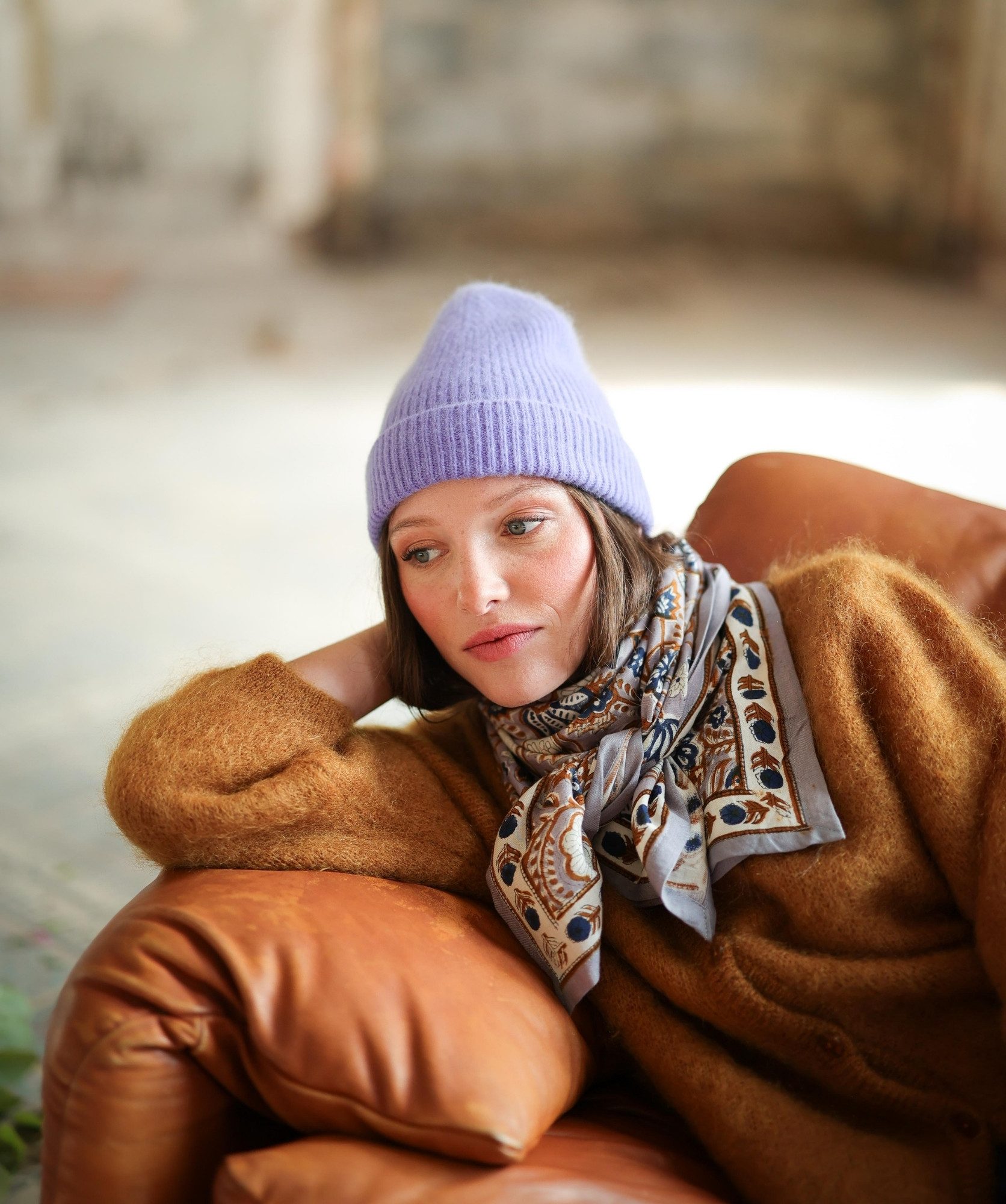 Foulard grand format – Taj Azur