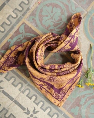 Foulard petit format - Antoinette Prune