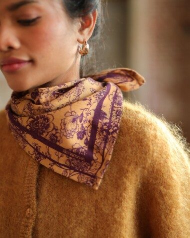 Foulard petit format – Antoinette Prune