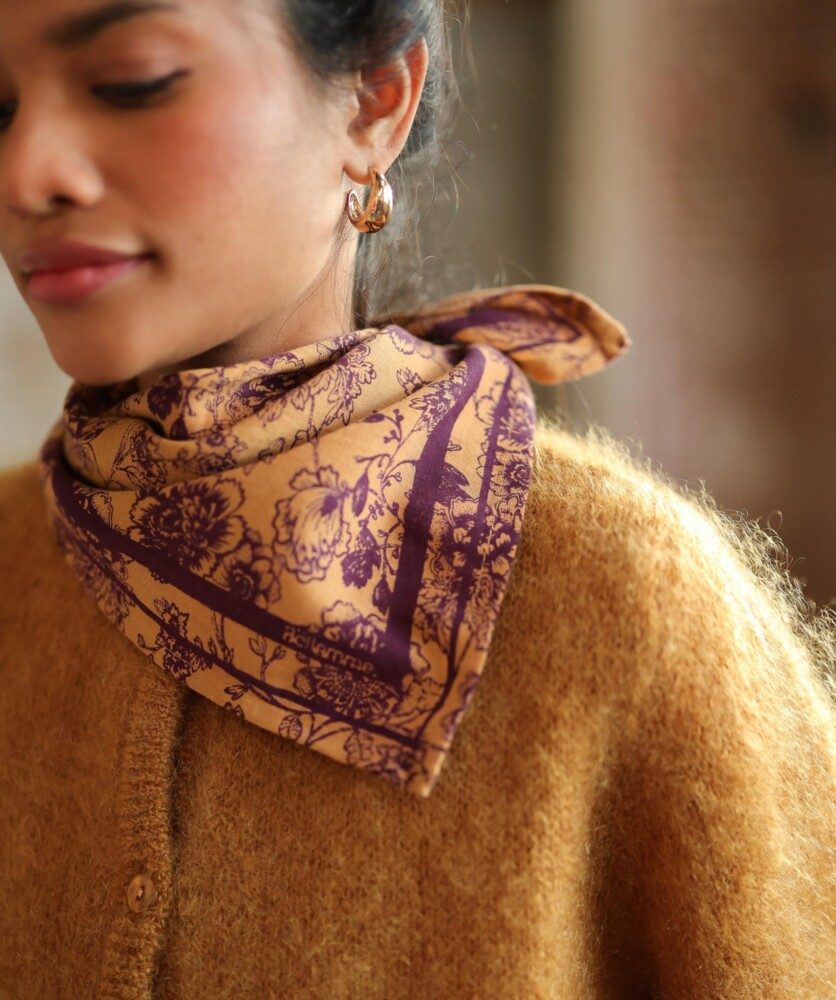 Foulard petit format – Antoinette Prune