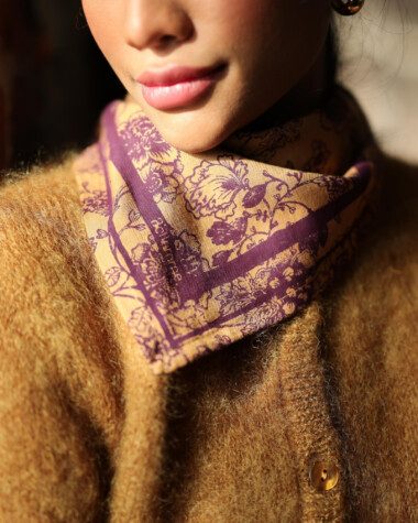 Foulard petit format – Antoinette Prune