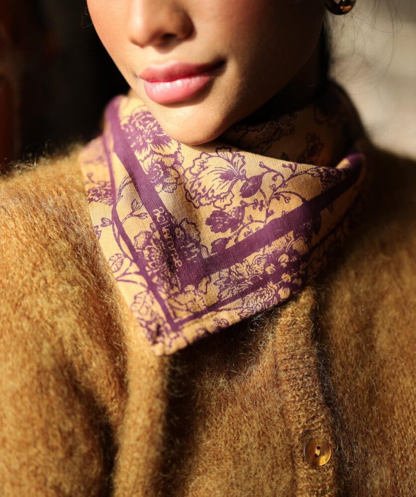 Foulard petit format – Antoinette Prune
