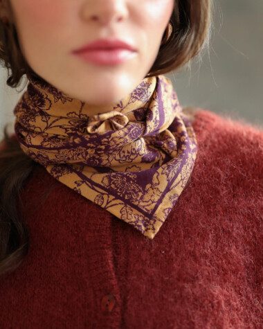 Foulard petit format – Antoinette Prune