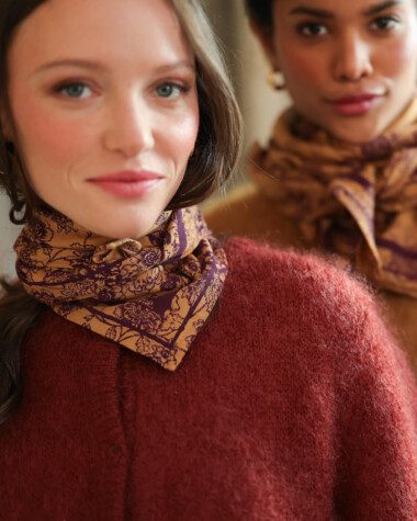 Foulard petit format – Antoinette Prune