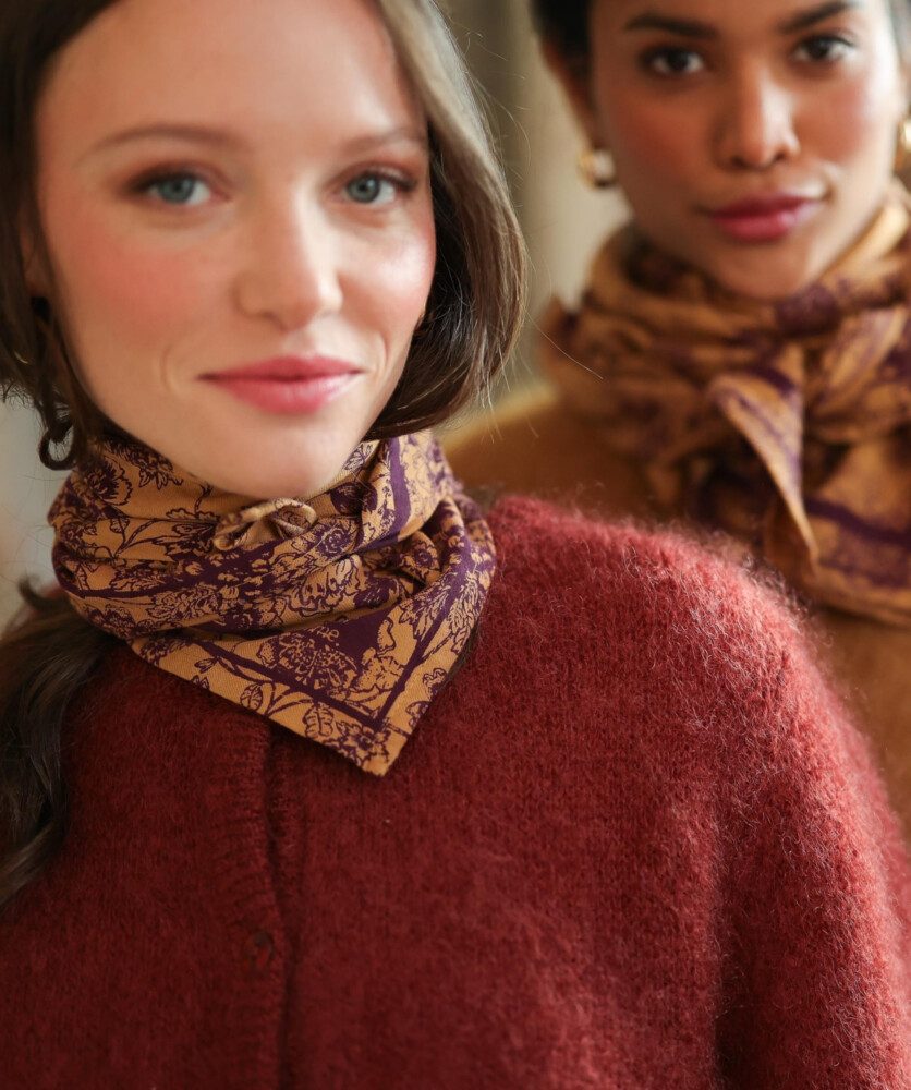 Foulard petit format – Antoinette Prune