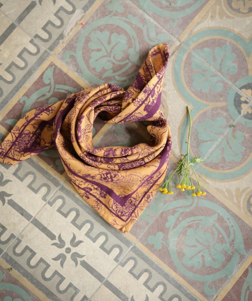 Foulard petit format – Antoinette Prune