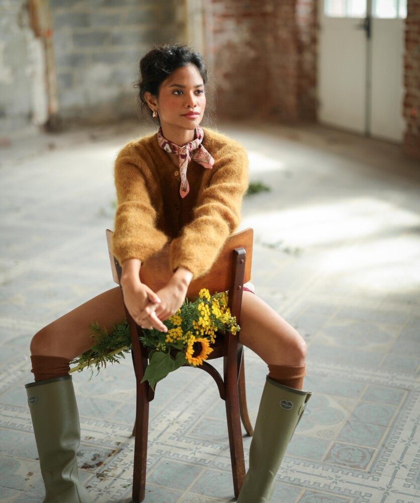 Foulard petit format – Jaya rose blush