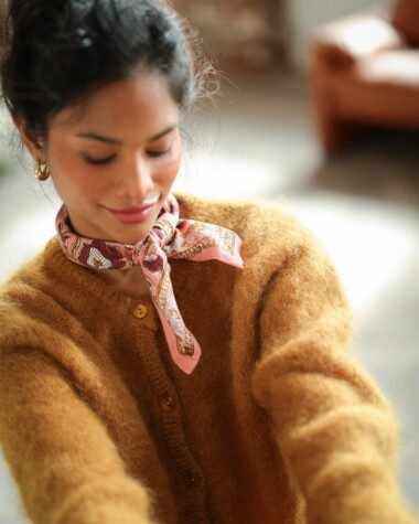 Foulard petit format – Jaya rose blush