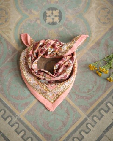 Foulard petit format – Jaya rose blush