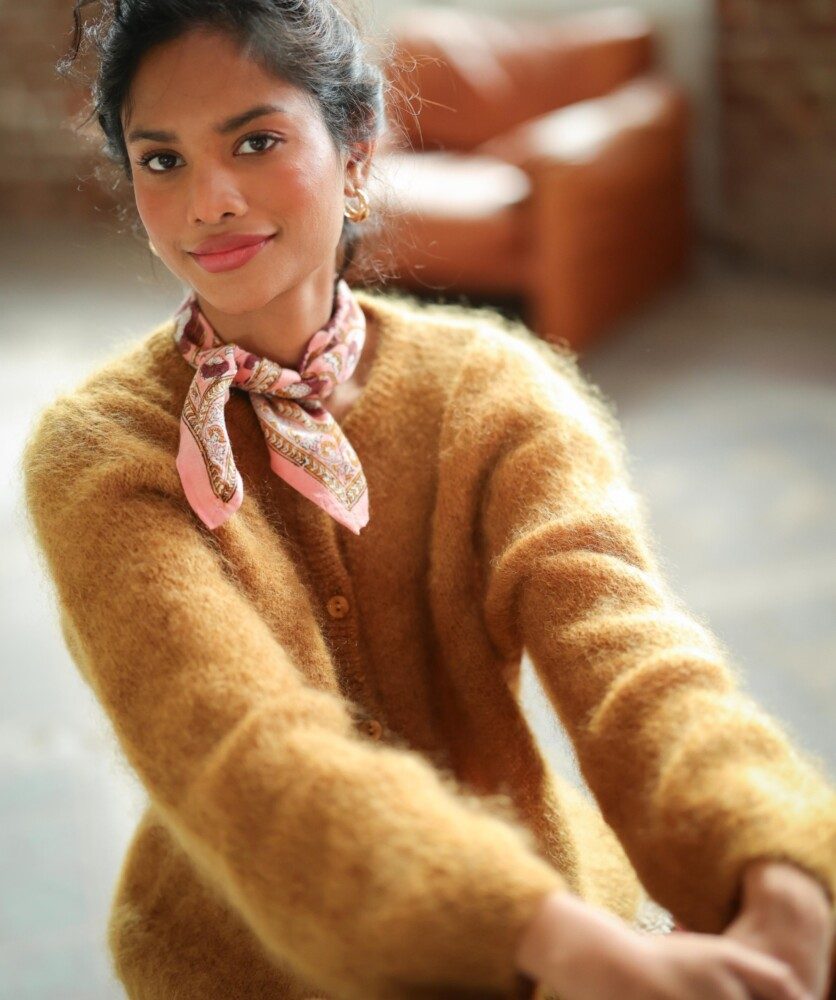 Foulard petit format – Jaya rose blush