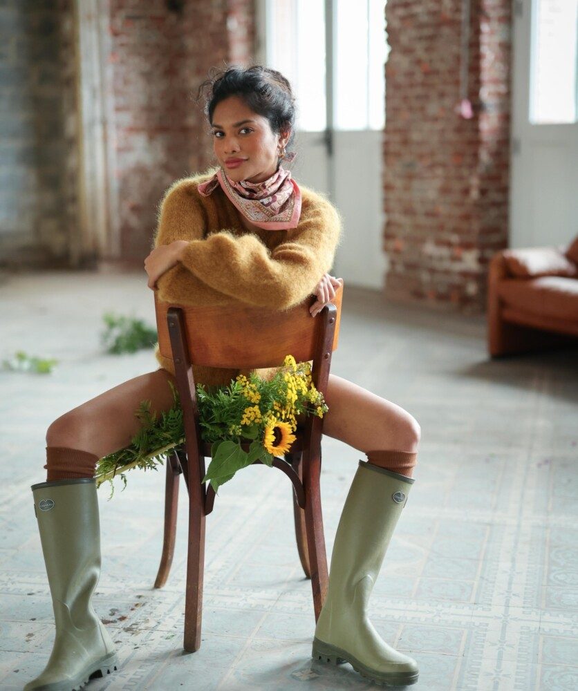 Foulard petit format – Jaya rose blush