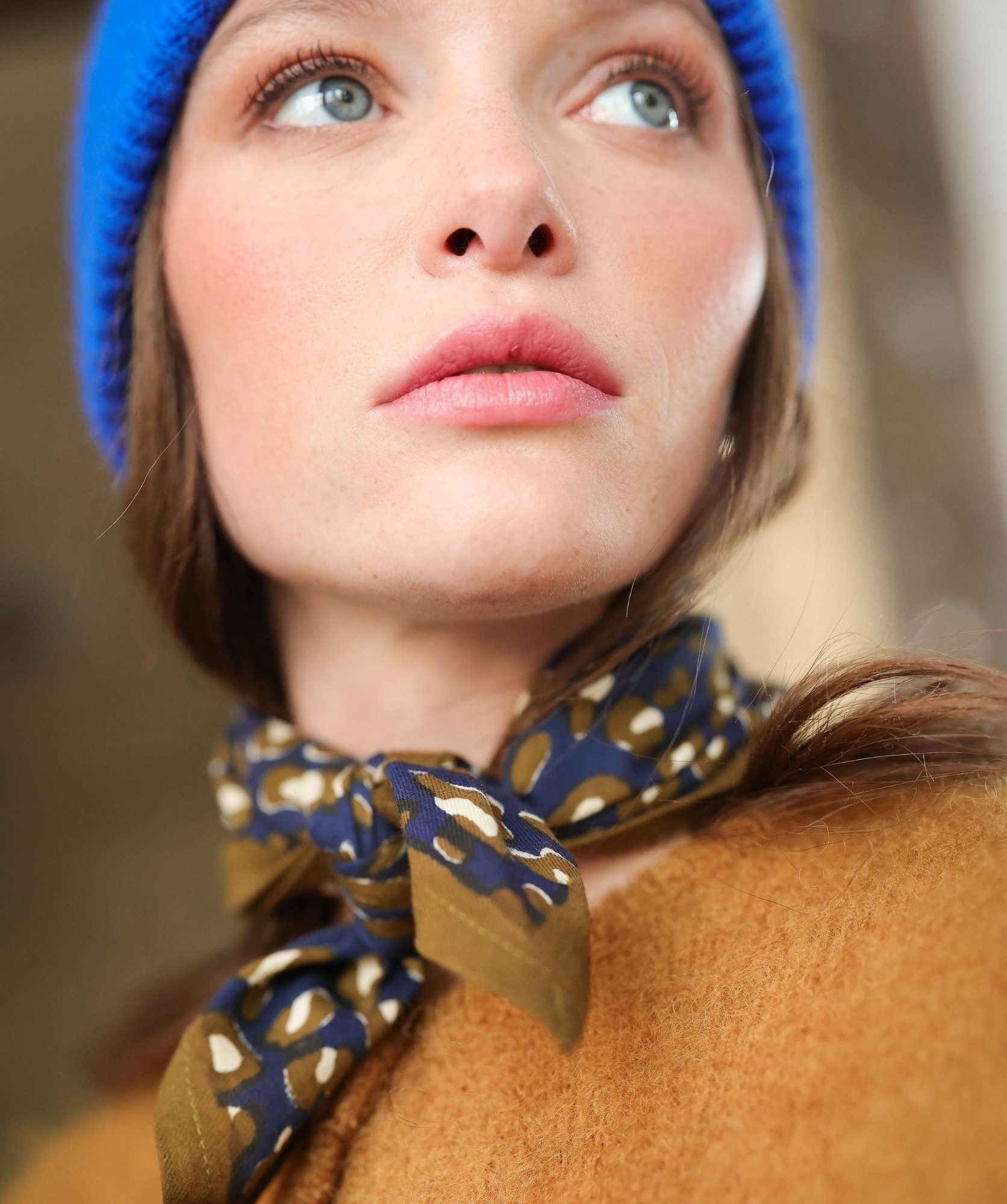 Foulard petit format – Léopard Navy