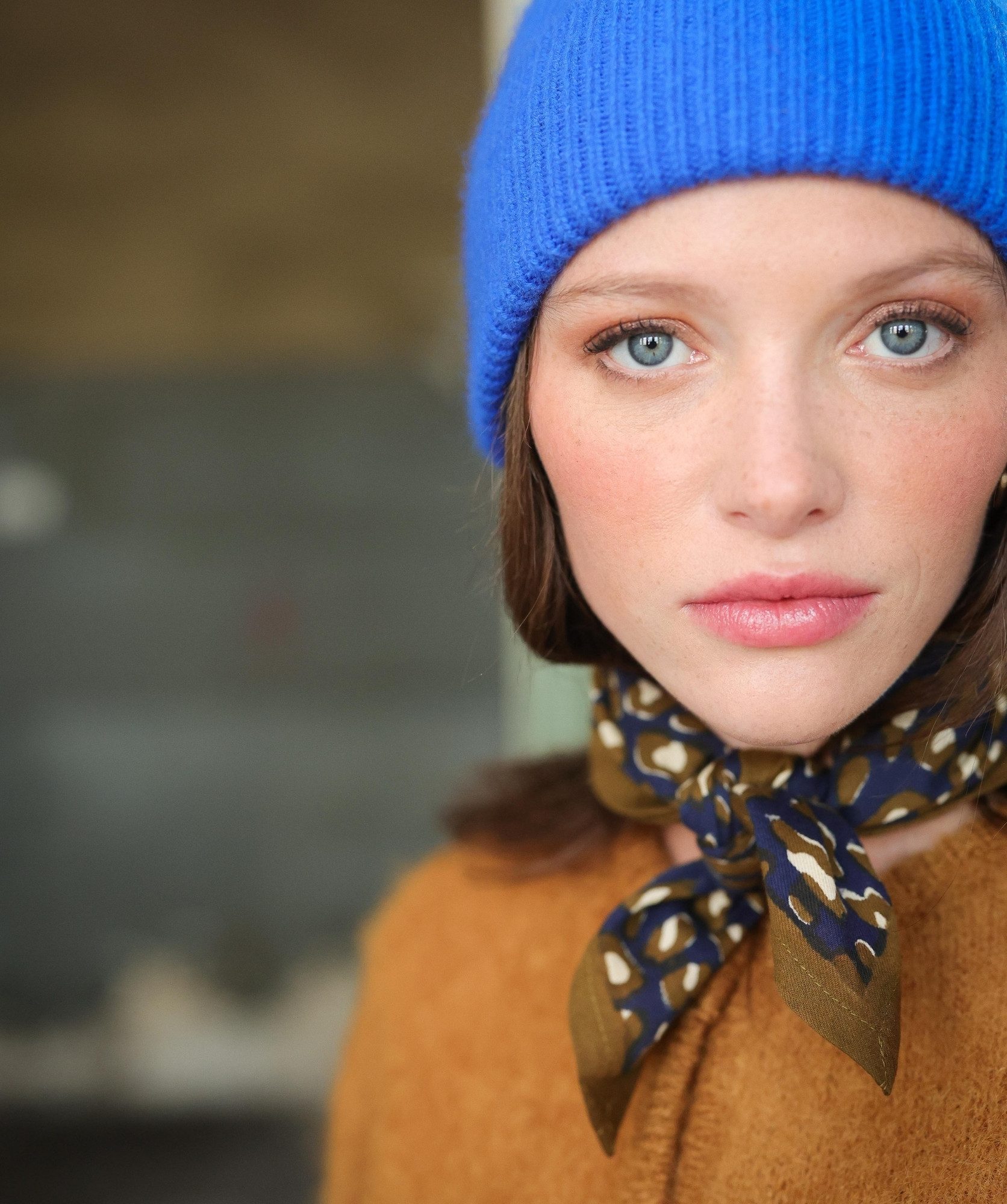 Foulard petit format – Léopard Navy