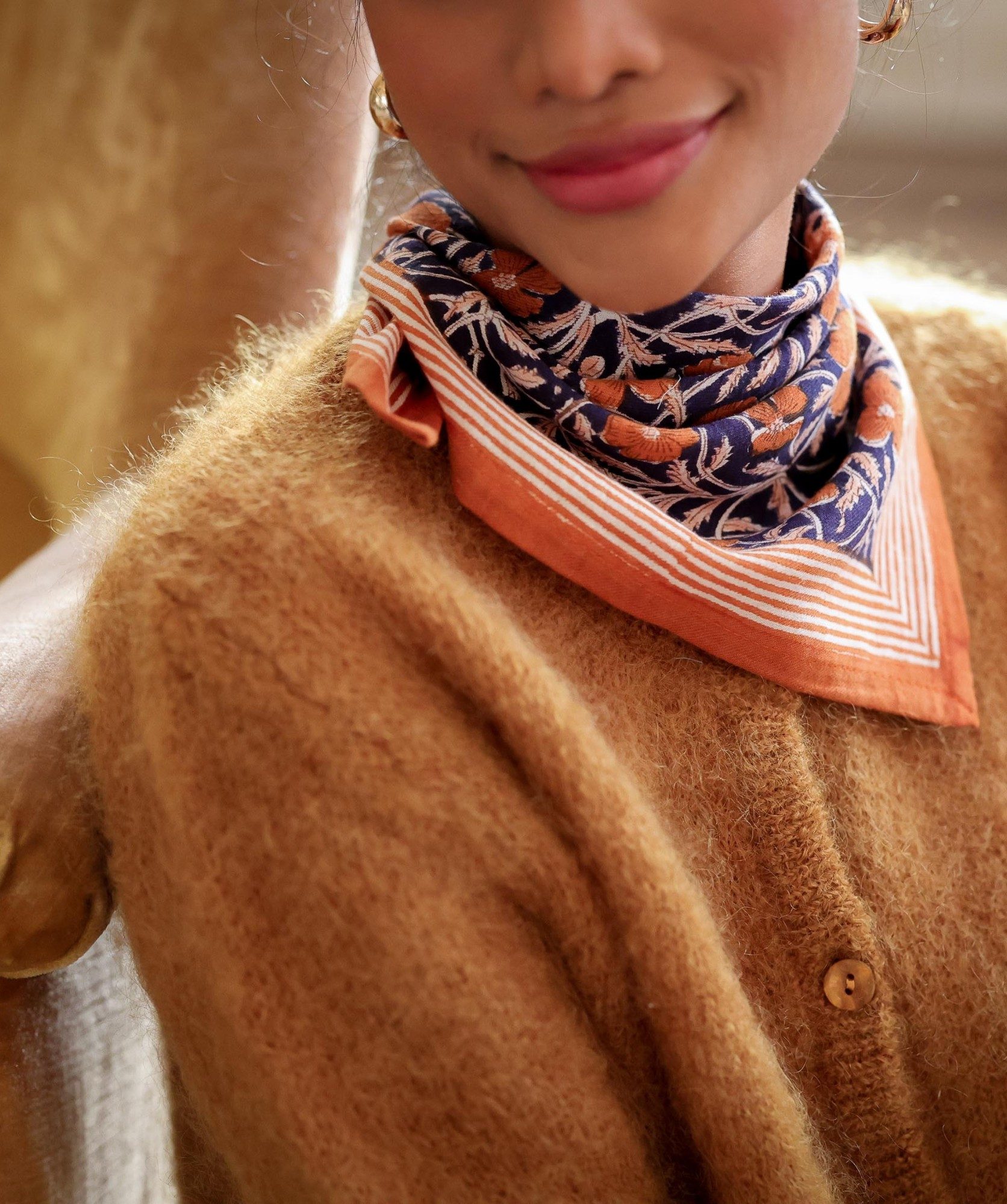 Foulard petit format – Pia Navy