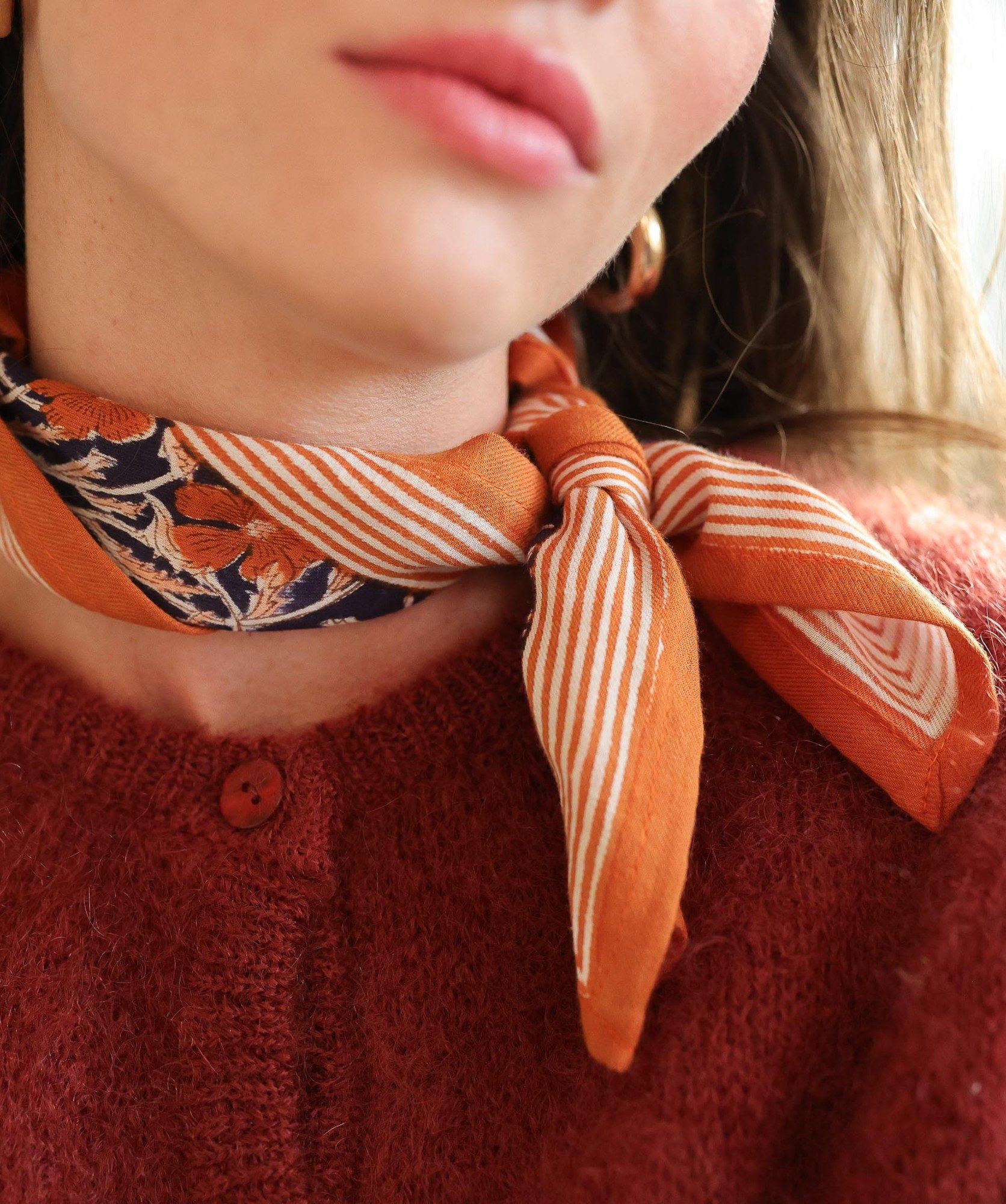 Foulard petit format – Pia Navy