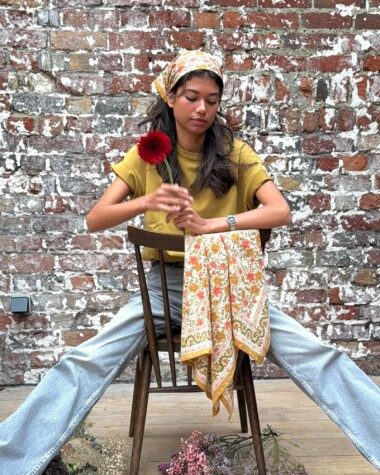 Foulard grand format – Ellis Ocre