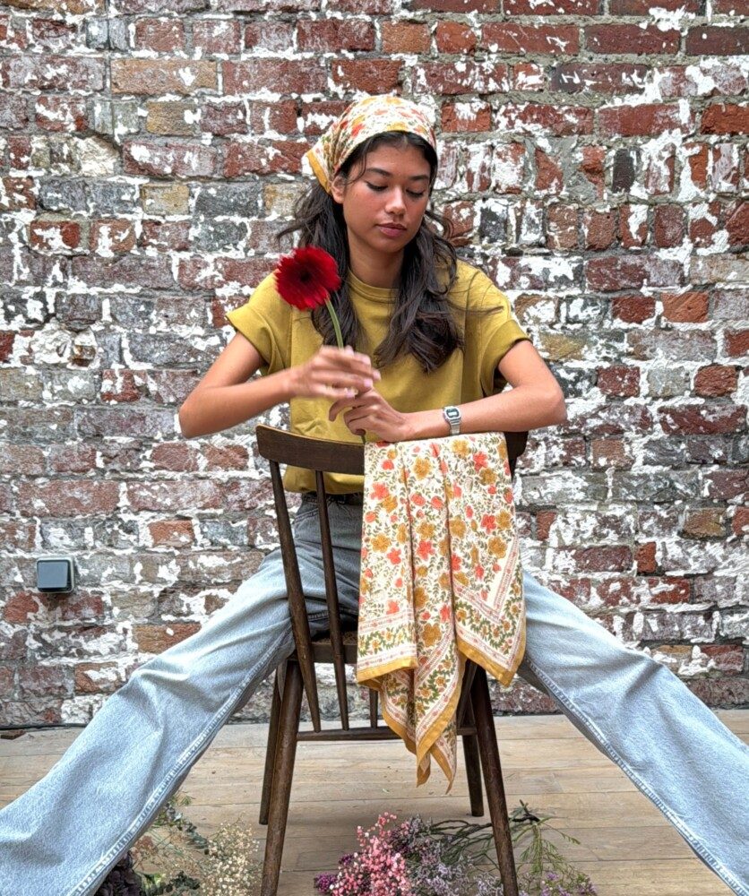 Foulard grand format – Ellis Ocre