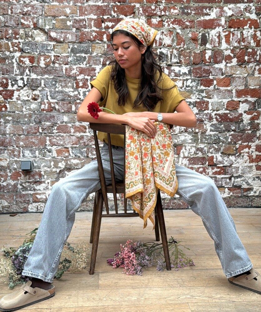 Foulard grand format – Ellis Ocre