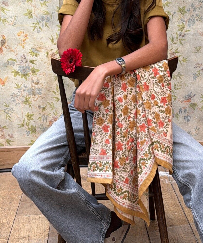 Foulard grand format – Ellis Ocre