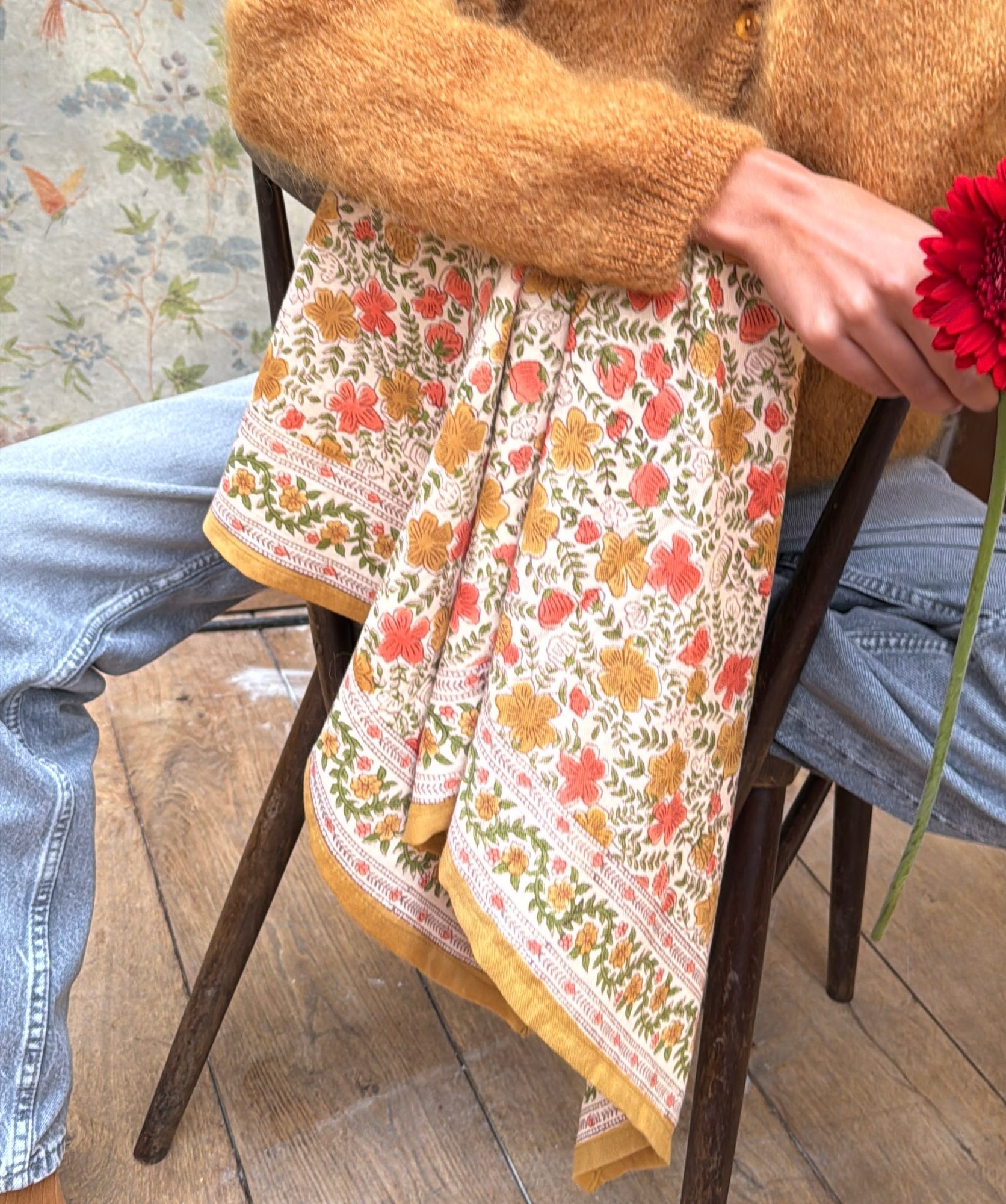 Foulard grand format – Ellis Ocre