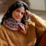 Foulard grand format – Pia Navy