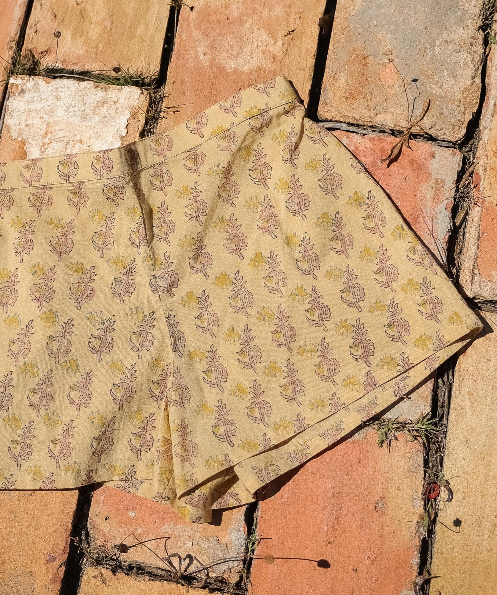 Short Yazia – Imprimé Block-print Nagpur