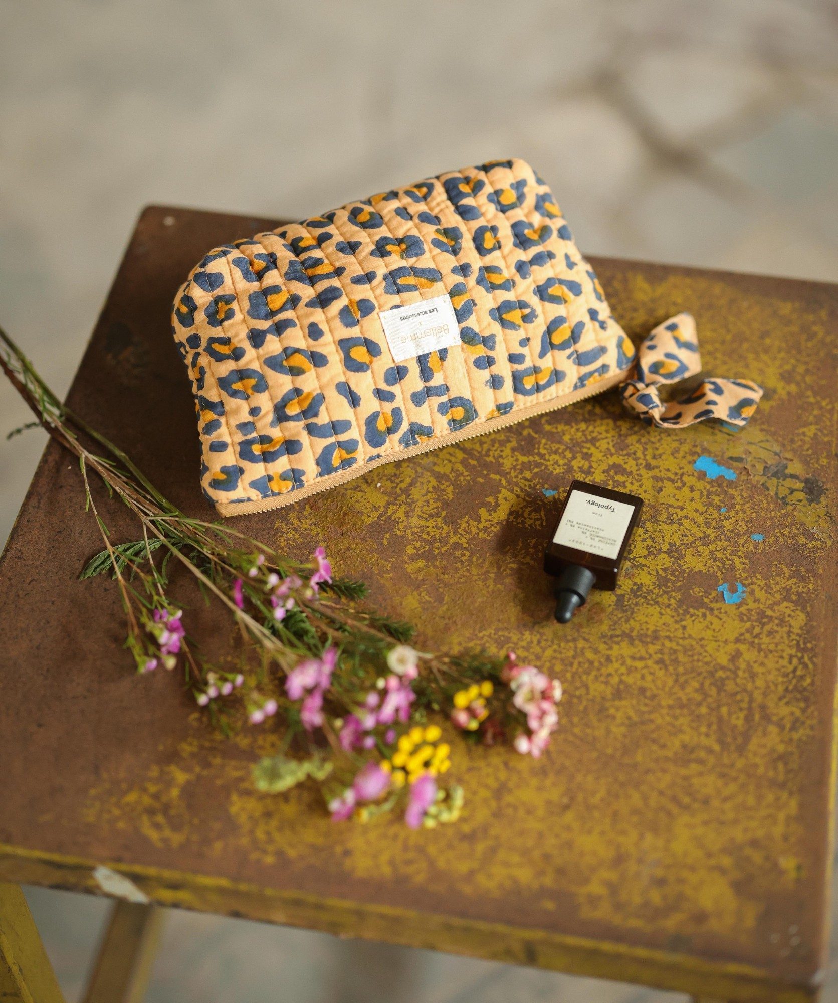 Trousse à maquillage Alma – Léopard camel