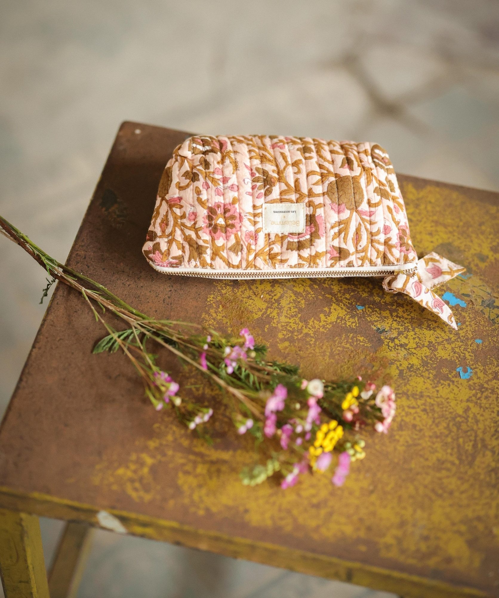 Trousse à maquillage Alma – Mina Rose Poudre