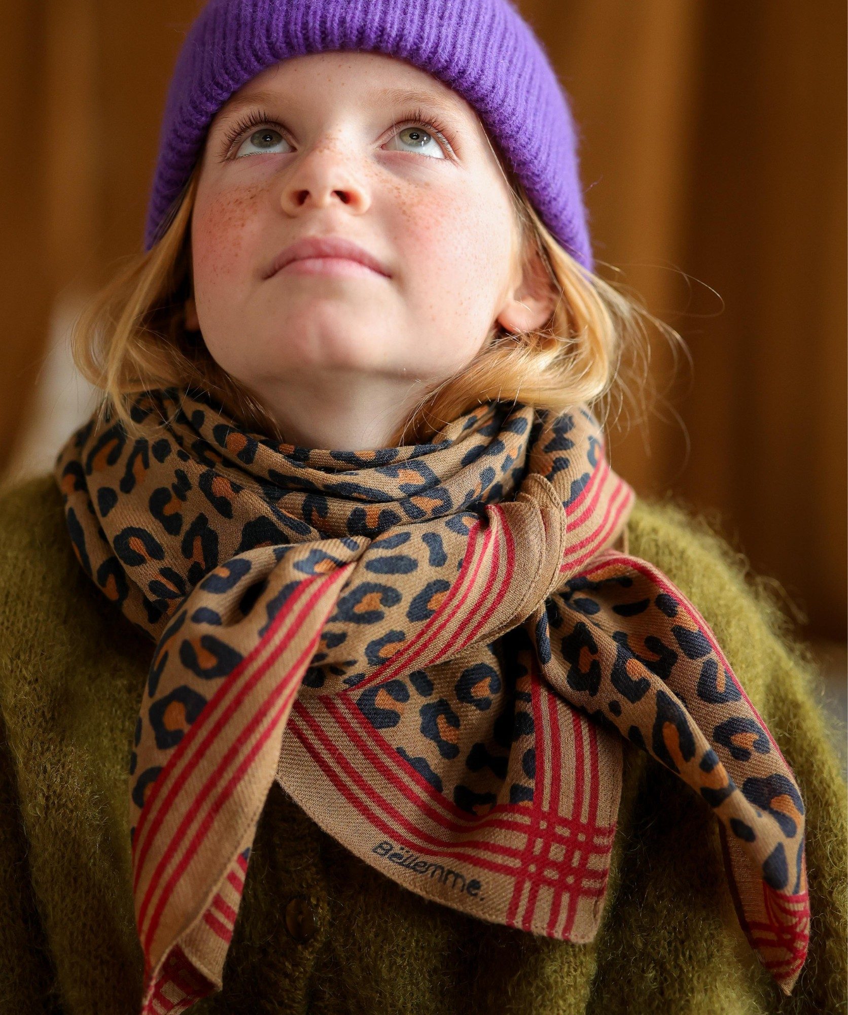 Foulard Triangulaire Pour Enfant En Laine Et Soie - Laine Bio (kbT), 210 G/m², Dimensions 110 X 50 Cm
