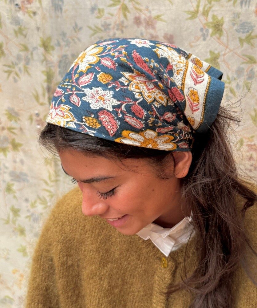 Foulard petit format – Manon Bleu Azur