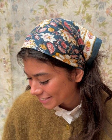 Foulard petit format – Manon Bleu Azur