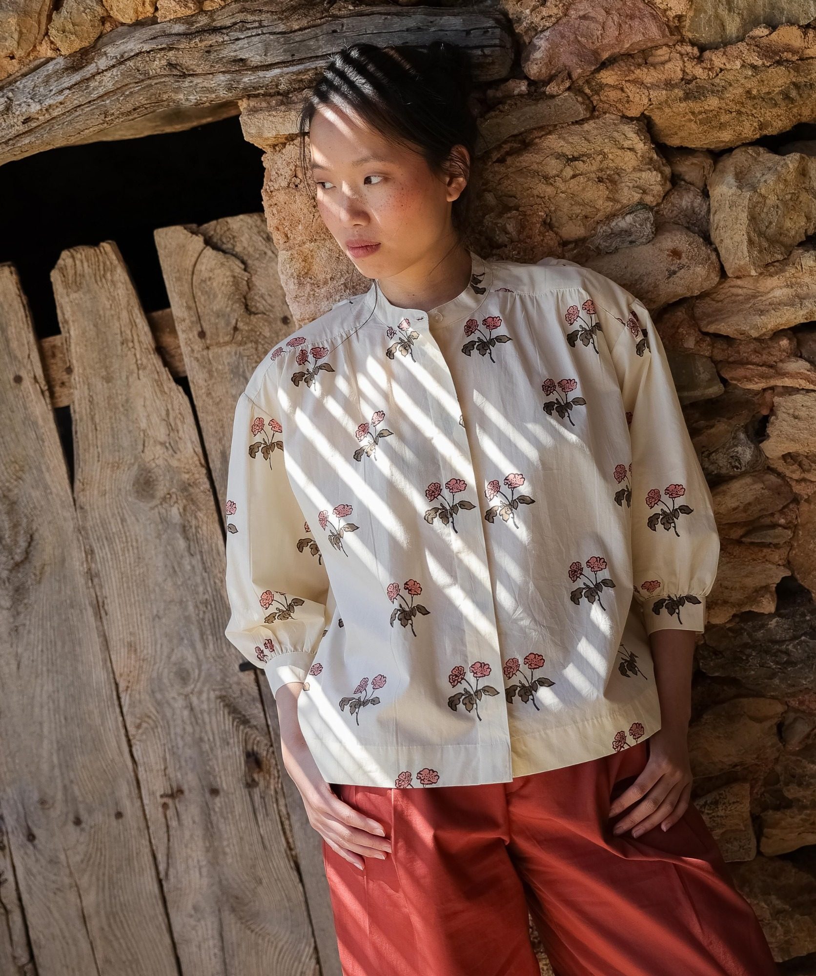 Blouse Pharrell – Imprimé Block-print Blurry