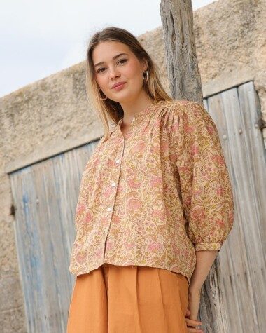 Chemise Brasilia – Imprimé Block-print Agra